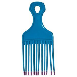 Vintage 1980s USA Patent 4345608 Large Color Dip Hair Pick Lift Comb Teal